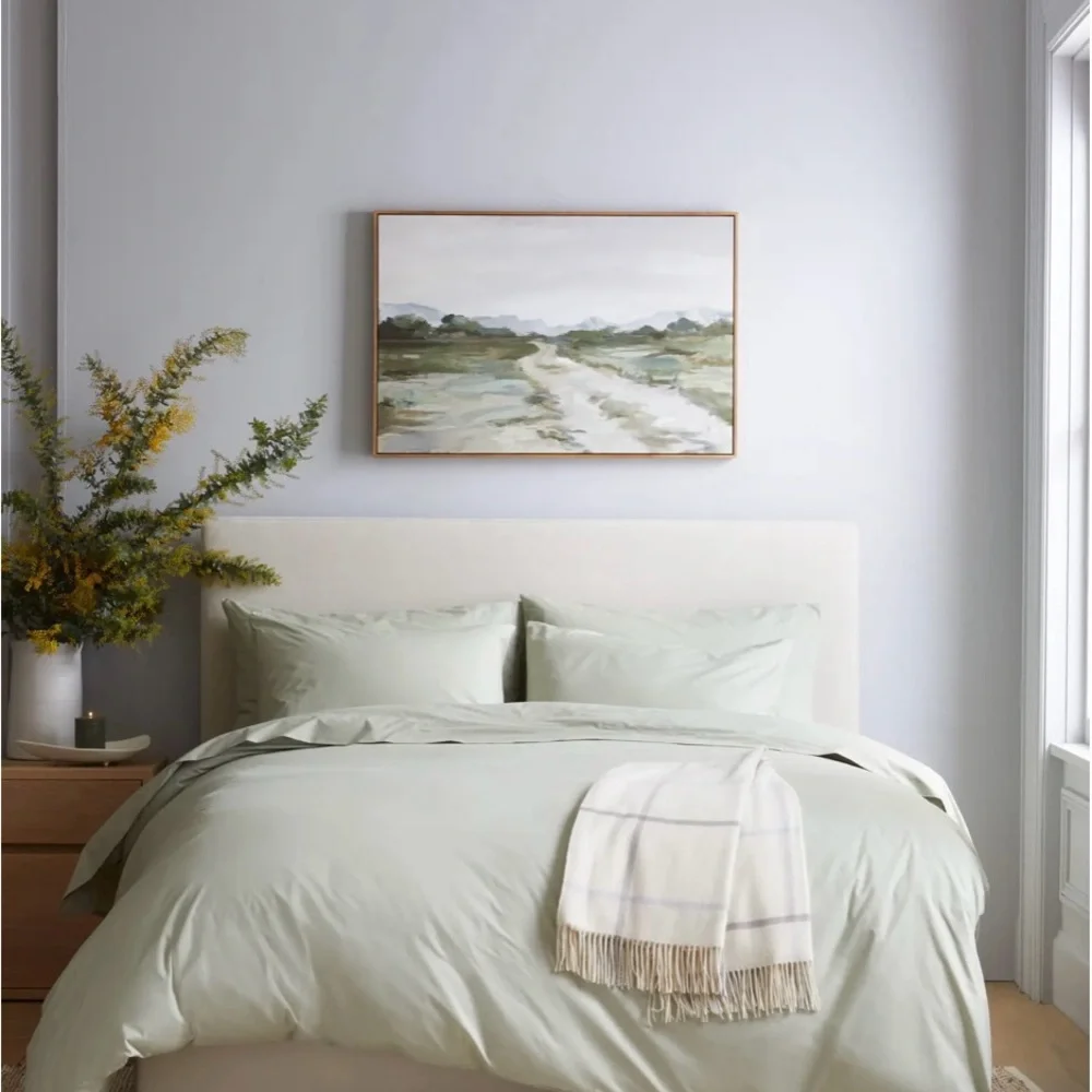 Quince Luxury Organic Sateen Duvet Cover King (Sage)